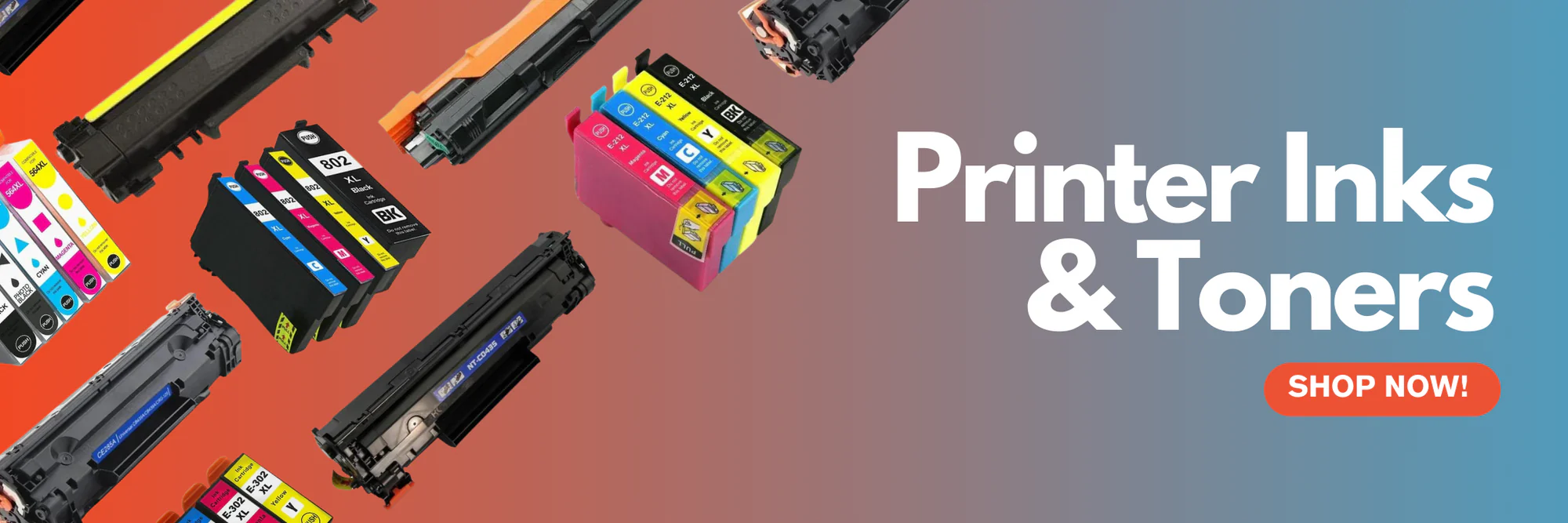 office supplies ink and toner banner